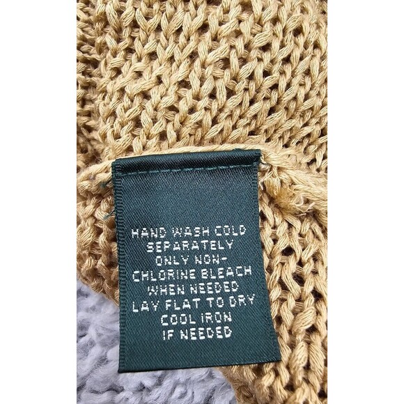 NEW Ralph Lauren Tunic Sweater Khaki Open Knit Dolman Sleeve Womens 2X Coastal - Picture 7 of 12